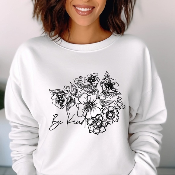 Be Kind Graphic Crewneck Sweatshirt - Picture 1 of 1